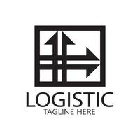 logistik logotyp ikon illustration vektor design distribution symbol leverans av varor ekonomi finansiera