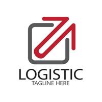 logistik logotyp ikon illustration vektor design distribution symbol leverans av varor ekonomi finansiera