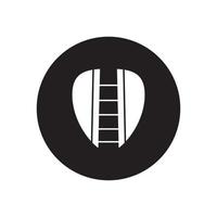 logo symbol illustration vorlage einfaches gitarrenpickel vektordesign für abzeichen musiklabel musikstudio musikinstrumentengeschäft vektor