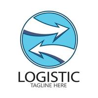 logistik logotyp ikon illustration vektor design distribution symbol leverans av varor ekonomi finansiera