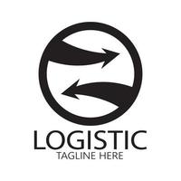 logistik logotyp ikon illustration vektor design distribution symbol leverans av varor ekonomi finansiera