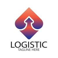 logistik logotyp ikon illustration vektor design distribution symbol leverans av varor ekonomi finansiera