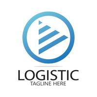 logistik logotyp ikon illustration vektor design distribution symbol leverans av varor ekonomi finansiera