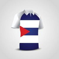 Kuba-Flagge auf T-Shirt vektor