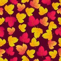 Herbst nahtloser Hintergrund mit bunten Ahornblättern. design für herbstplakate, geschenkpapiere und feiertagsdekorationen. Vektor-Illustration vektor