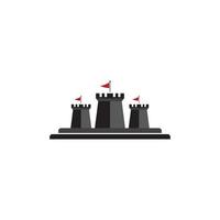 Schloss-Logo-Vektor-Symbol-Illustration vektor