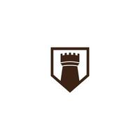 Schloss-Logo-Vektor-Symbol-Illustration vektor