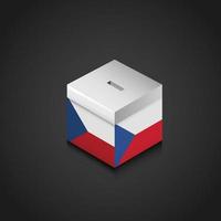 tjeck republik flagga tryckt på rösta låda vektor