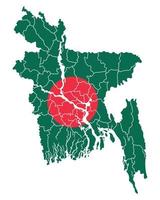 Bangladesch Karte Vektorgrafiken vektor