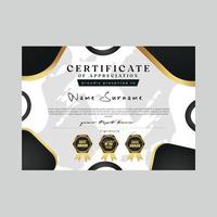 certifikat design med bakgrund vektor