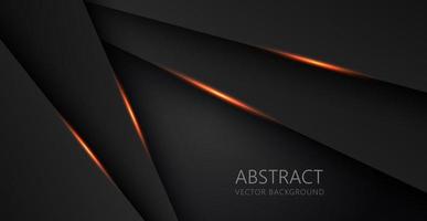 abstrakt ljus orange svart Plats ram layout design tech triangel begrepp grå textur bakgrund. eps10 vektor