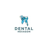 Dental Hexagon Logo Symbol Vektorbild vektor