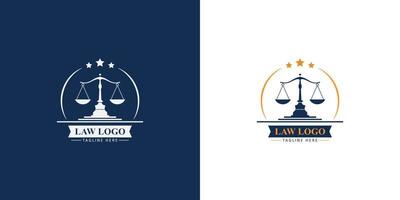 Logo der Anwaltskanzlei, Säulenvektorillustration