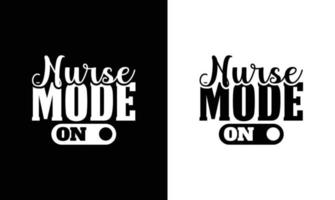 Krankenschwester-Zitat-T-Shirt-Design, Typografie vektor