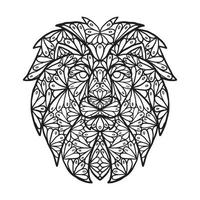 Löwe-Tier-Doodle-Muster vektor