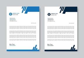 modernes Firmenbriefkopf-Vorlagendesign, Geschäftsbriefkopfvorlage, blaue und schwarze Briefkopfvorlage vektor