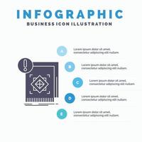 strukturera. standard. infrastruktur. information. varna infographics mall för hemsida och presentation. glyf grå ikon med blå infographic stil vektor illustration.