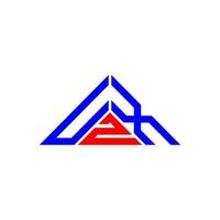 uzx brev logotyp kreativ design med vektor grafisk, uzx enkel och modern logotyp i triangel form.