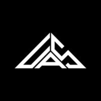 uas brev logotyp kreativ design med vektor grafisk, uas enkel och modern logotyp i triangel form.