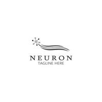 neuron logotyp eller nervcell logotyp design, molekyl logotyp illustration mall ikon med vektor koncept