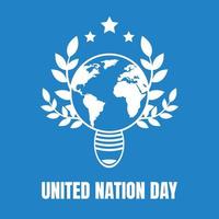 Illustrationsvektorgrafik des Globussymbols in einer Lampe, perfekt für internationalen Tag, Tag der Vereinten Nationen, Feiern, Grußkarten usw. vektor