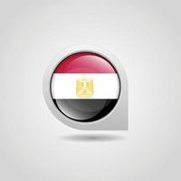 egypten flagga Karta stift vektor