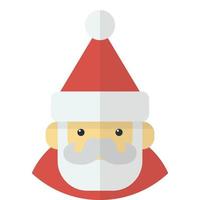 santa claus ansikte illustration i minimal stil vektor