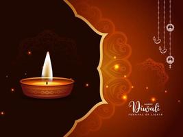 Lycklig diwali indisk festival firande klassisk elegant bakgrund vektor
