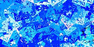 hellrosa, blauer Vektorhintergrund mit Dreiecken, Linien. vektor