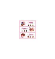 Kuchen- und Cupcake-Dessert-Banner für Food-Design vektor