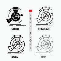 data. diagram. prestanda. punkt. referens ikon i tunn. regelbunden. djärv linje och glyf stil. vektor illustration