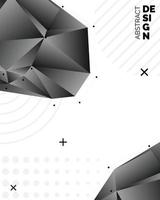 svart papper origami polygonal form vektor bakgrund. abstrakt geometrisk illustration med plats för text
