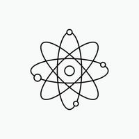 Atom. nuklear. Molekül. Chemie. Symbol für die Wissenschaftslinie. vektor isolierte illustration