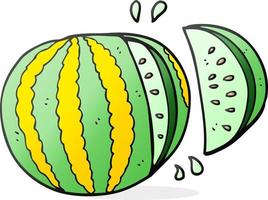 klotter tecknad serie vattenmelon vektor