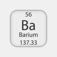 Barium-Symbol. chemisches Element des Periodensystems. Vektor-Illustration. vektor
