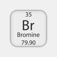 Brom-Symbol. chemisches Element des Periodensystems. Vektor-Illustration. vektor