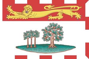 Flagge der Prinz-Edward-Insel, Provinz Kanada. Vektor-Illustration. vektor