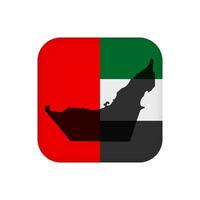 Förenade Arabemiratens flagga, officiella färger. vektor illustration.