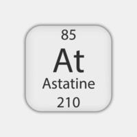 Astat-Symbol. chemisches Element des Periodensystems. Vektor-Illustration. vektor