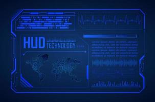 moderner hud-technologiehintergrund vektor