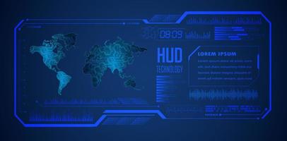 moderner hud-technologiehintergrund vektor