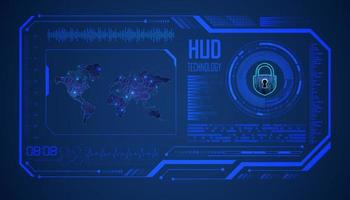 moderner hud-technologiehintergrund vektor