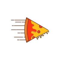 leckere Pizza Vektor Icon Design Illustration