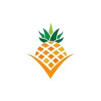 Ananas Obst Symbol Vorlage Vektor Illustration