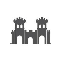 Schloss Gebäude Vektor Illustration Symbol Vorlage