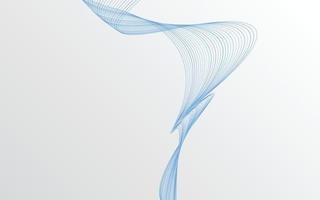 abstrakter blauer Technologielinie Wellenhintergrund vektor