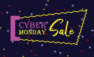 Cyber-Monday-Verkaufsplakat. Werbebanner für Rabattaktionen. cyber montag texturiert. Vektor-Business-Illustration. Cyber-Montag-Vektor-Illustration. Banner-Layout-Design für den Cyber-Montag-Verkauf vektor