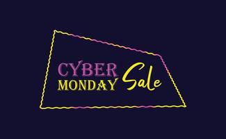 Cyber-Monday-Verkaufsplakat. Werbebanner für Rabattaktionen. cyber montag texturiert. Vektor-Business-Illustration. Cyber-Montag-Vektor-Illustration. Banner-Layout-Design für den Cyber-Montag-Verkauf vektor