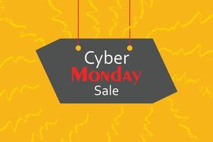 Cyber-Monday-Verkaufsplakat. Werbebanner für Rabattaktionen. cyber montag texturiert. Vektor-Business-Illustration. Cyber-Montag-Vektor-Illustration. Banner-Layout-Design für den Cyber-Montag-Verkauf vektor