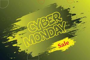 Cyber-Monday-Verkaufsplakat. Werbebanner für Rabattaktionen. cyber montag texturiert. Vektor-Business-Illustration. Cyber-Montag-Vektor-Illustration. Banner-Layout-Design für den Cyber-Montag-Verkauf vektor